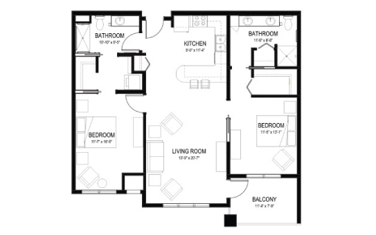 Addison Lake Shore floor plan